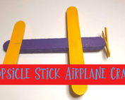 Popsicle stick airplane craft featured image.
