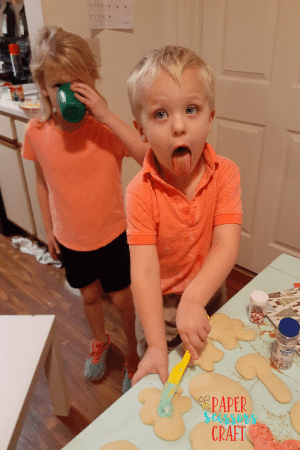 Kids decorating sugar cookies