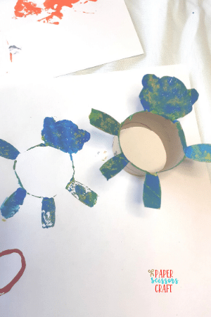 homemade toilet paper roll stamps bear