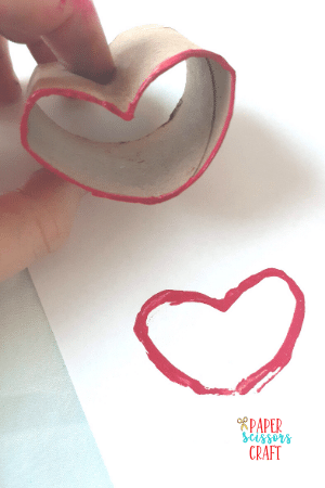 homemade toilet paper roll stamps heart