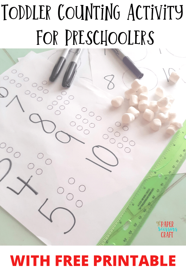 Toddler Counting Activity for Preschoolers with FREE Printable (1)