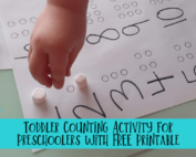 Toddler Counting Activity for Preschoolers with FREE Printable