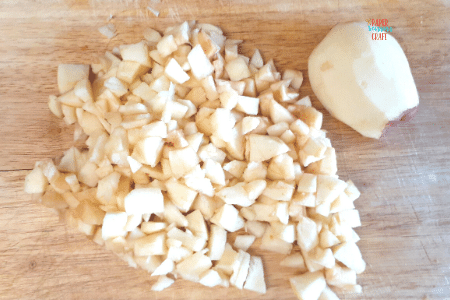 diced apples for homemade Apple Turnovers