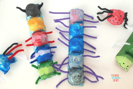 Egg carton bug craft.