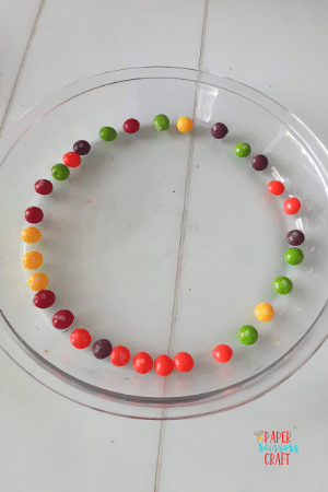 Skittles Experiment- line up skittles