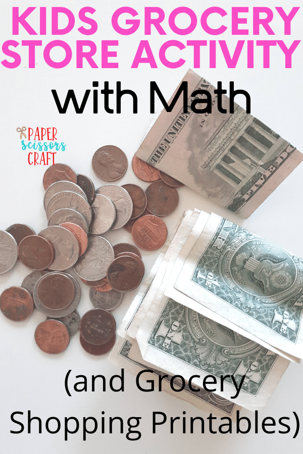 Kids Grocery Store Activity with Math