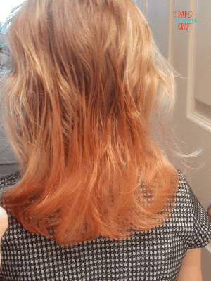 Little girl's hair after removing Kool-Aid hair dye.