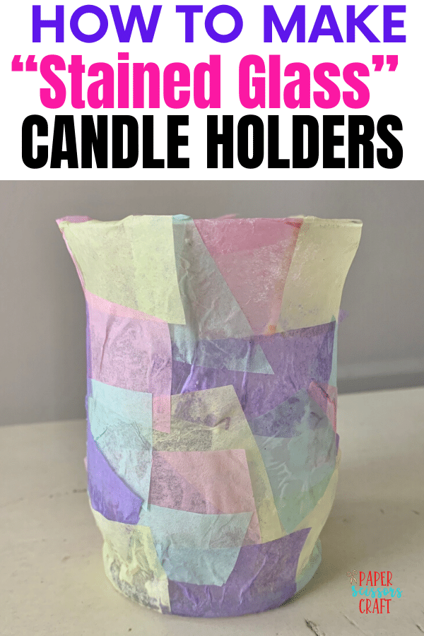 How to Make “Stained Glass” Candle Holders for Kids (2)