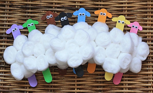 popsicle sheep craft