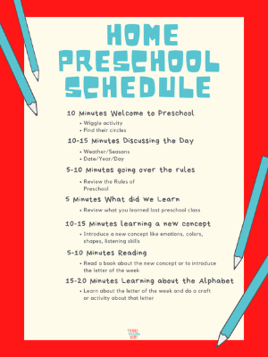 Home Preschool Schedule