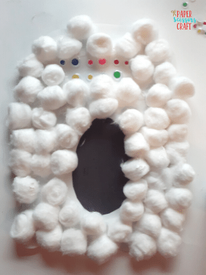 Cotton ball ghost final product.
