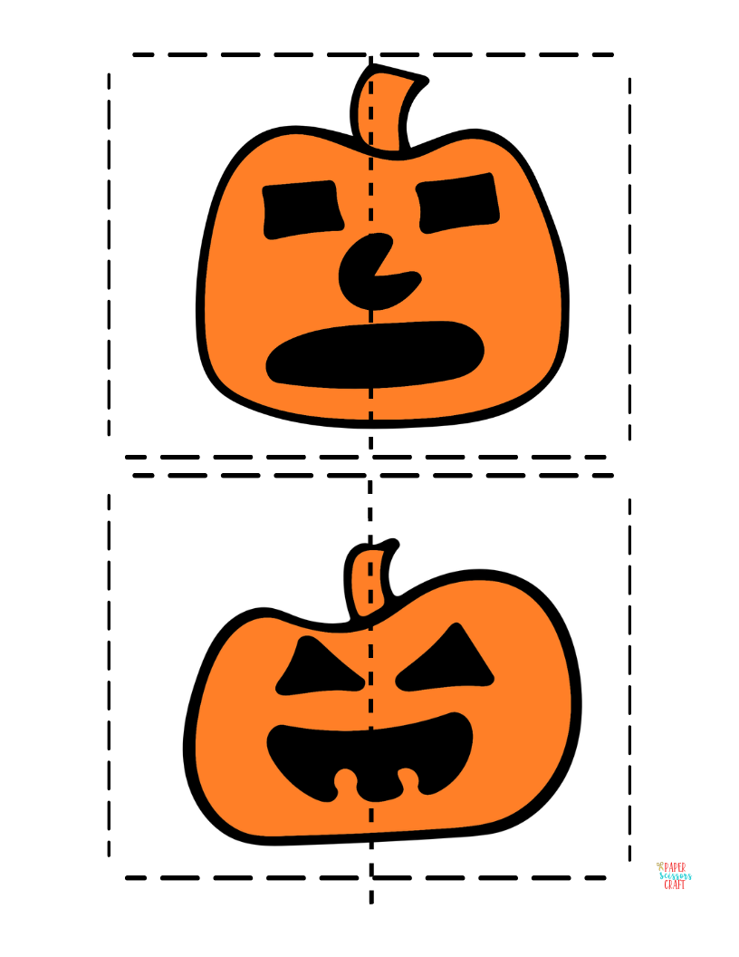 Toddler Pumpkin Puzzle - Paper Scissors Craft