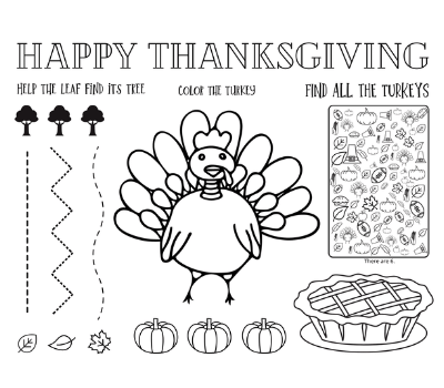 Happy Thanksgiving coloring sheet.
