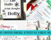 33 free Christmas printable activities for toddlers and kids.
