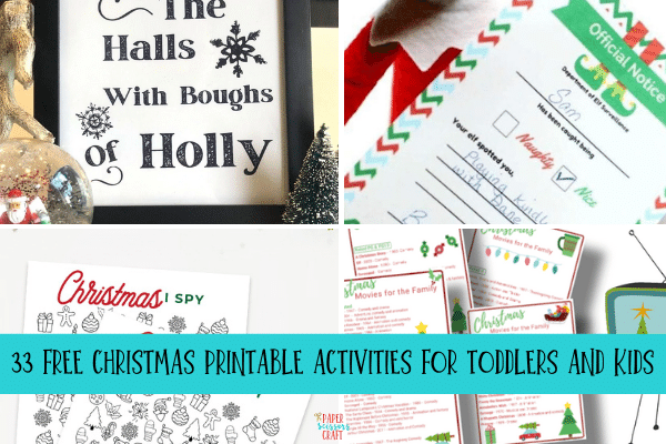 33 Free Christmas Printable Activities for Toddlers and Kids-min