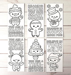 Christmas Bookmarks Printable-min