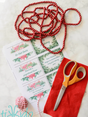 Christmas advent countdown garland.