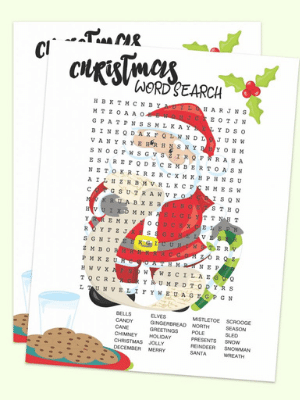 Christmas Word Search printable-min