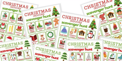 Christmas scavenger hunt Printable-min