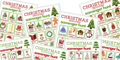 Christmas scavenger hunt mockup.