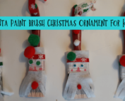 Santa paintbrush Christmas ornament featured image.