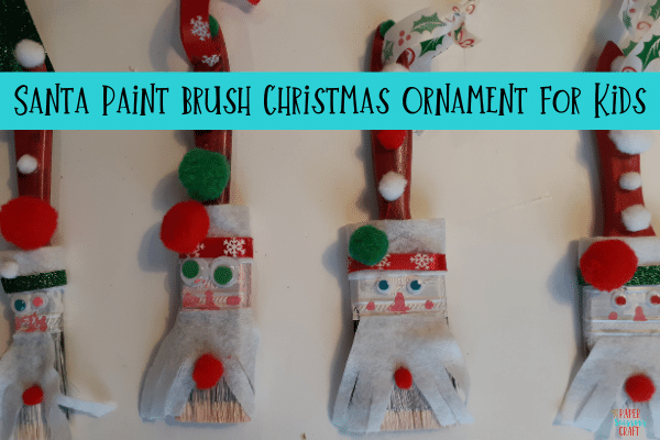 Santa paintbrush Christmas ornament featured image.