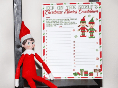 Elf on the Shelf Christmas stories countdown.