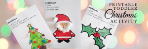 Printable toddler Christmas activity examples.