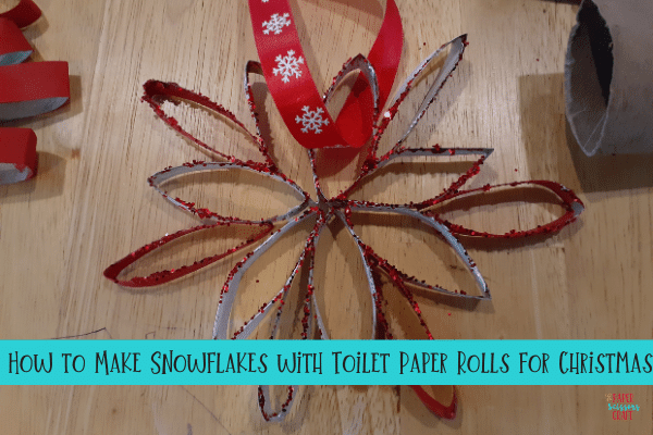 How to Make Snowflakes with Toilet Paper Rolls for Christmas-min