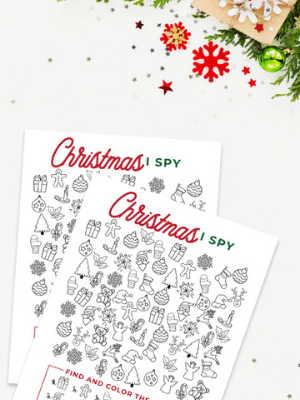 Christmas I spy printable.