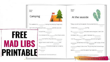 Free Mad Libs printable mockup.