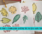 How to make a Thanksgiving grateful tree for kids with template.