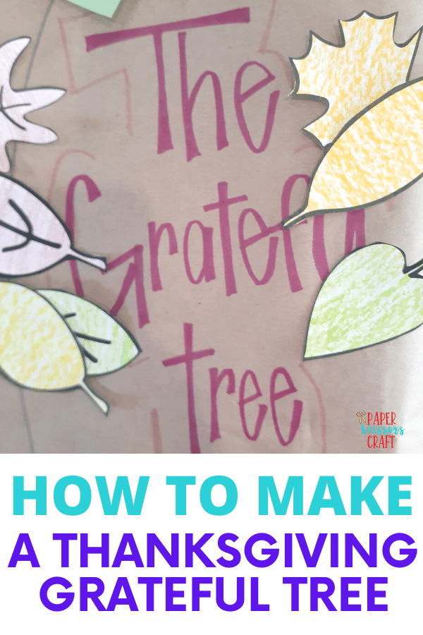 How to make a Thanksgiving grateful tree Pinterest pin.