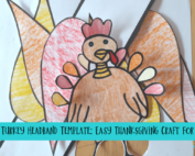Free turkey headband template: easy Thanksgiving craft for kids.