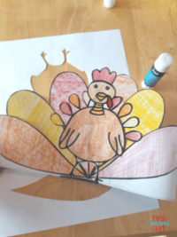 FREE Printable Turkey Headband Craft Cut Out Template for Kids