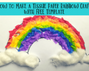 How to Make a Tissue Paper Rainbow Craft with FREE Template-min