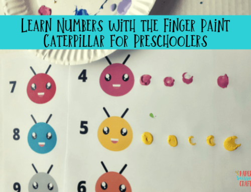 Learn Numbers with the Finger Paint Caterpillar for Preschoolers