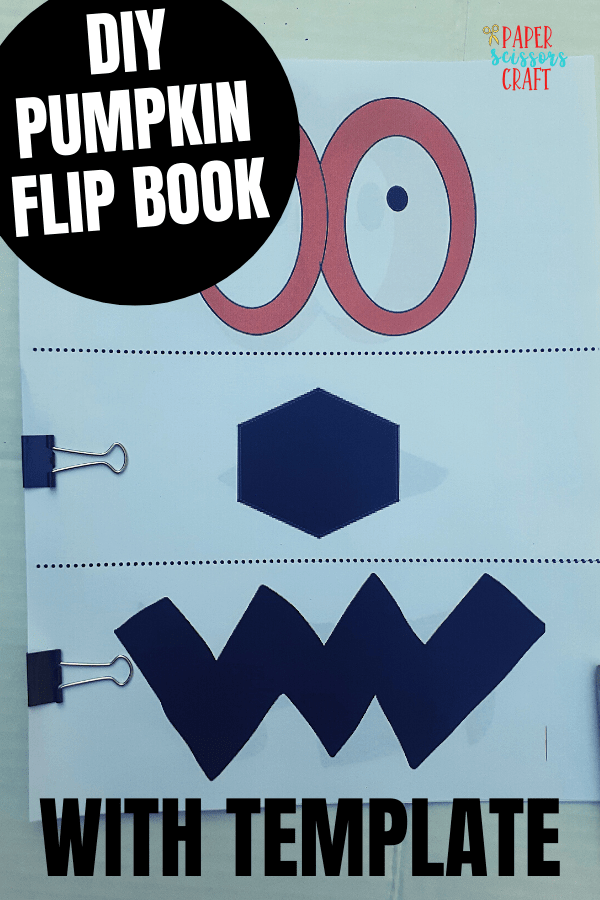 DIY pumpkin faces flip book with template.