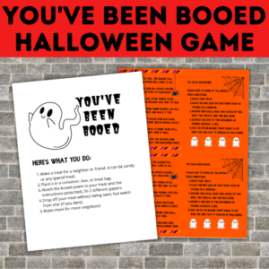 You've Been Booed Halloween game mockup.
