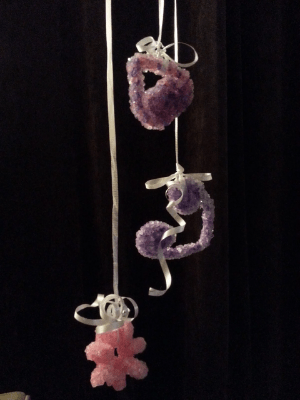 Heart crystals craft.