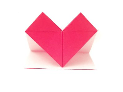 Origami heart craft.