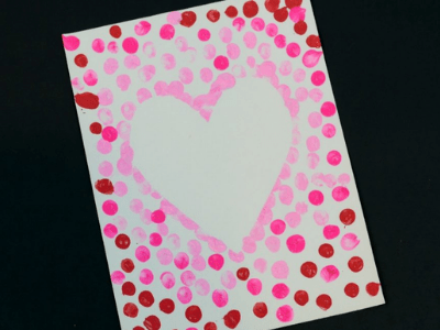Thumbprint heart card.