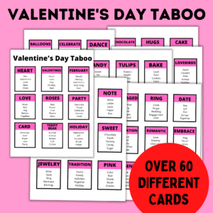 Valentine's Day Taboo mockup.