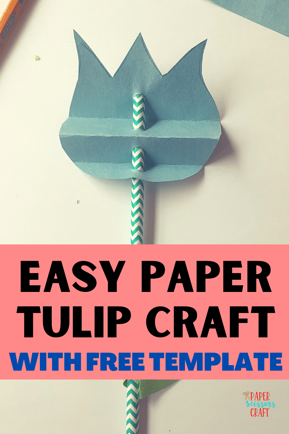Easy Paper Tulip Craft