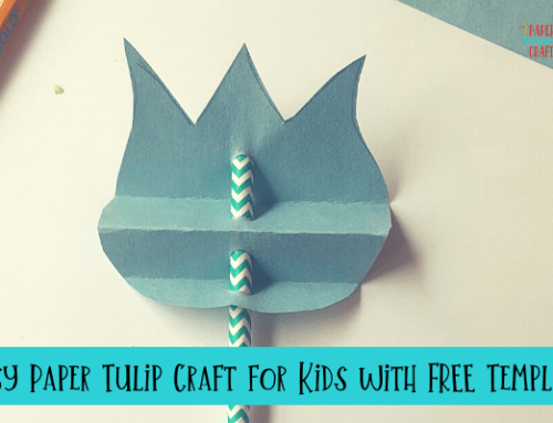 Easy Paper Tulip Craft for Kids with FREE Template