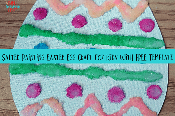 Salted Painting Easter Egg Craft for Kids with FREE Template-min