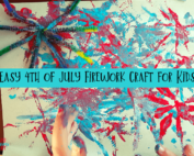Easy 4th of July firework craft for kids featured image.