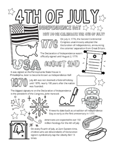 4th of July Fact and Coloring Sheet (1)-min
