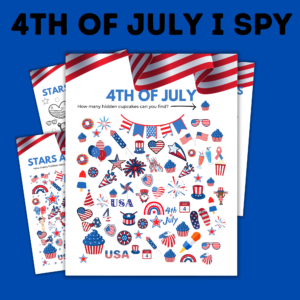 4th of July I spy mockup image.