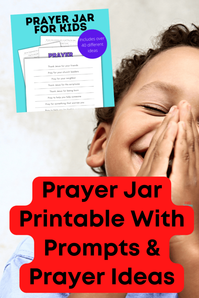 Prayer jar printable with prompts & prayer ideas.